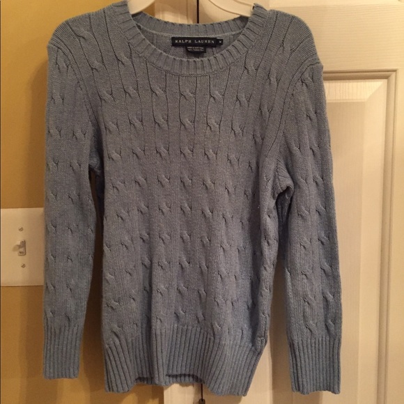 Taylor Swift Ralph Lauren Cable Knit Sweater Blue - Picture 2 of 4